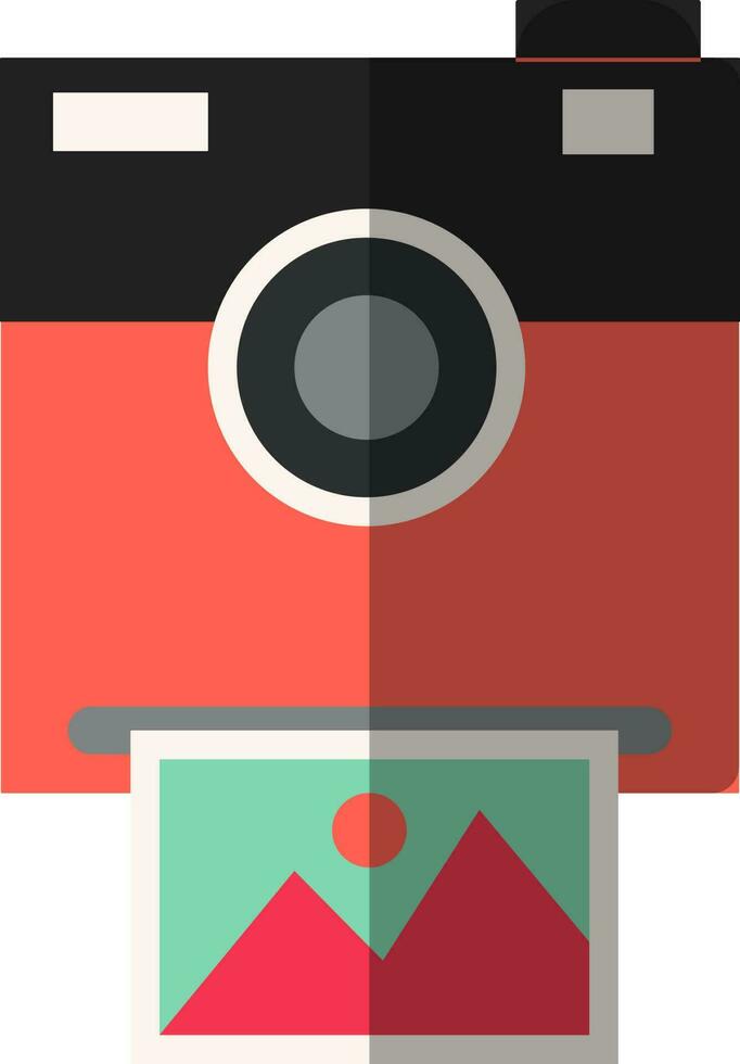 Shiny polaroid in flat style. vector