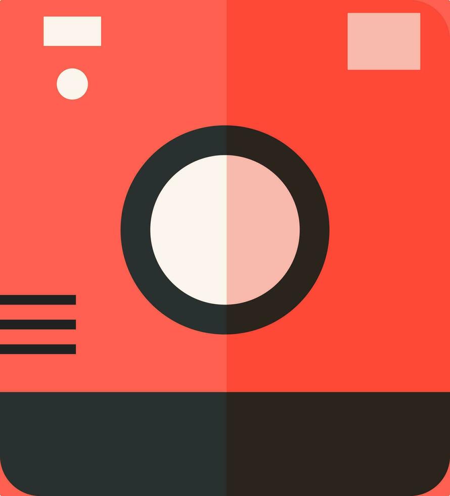 Polaroid in orange and black color. vector