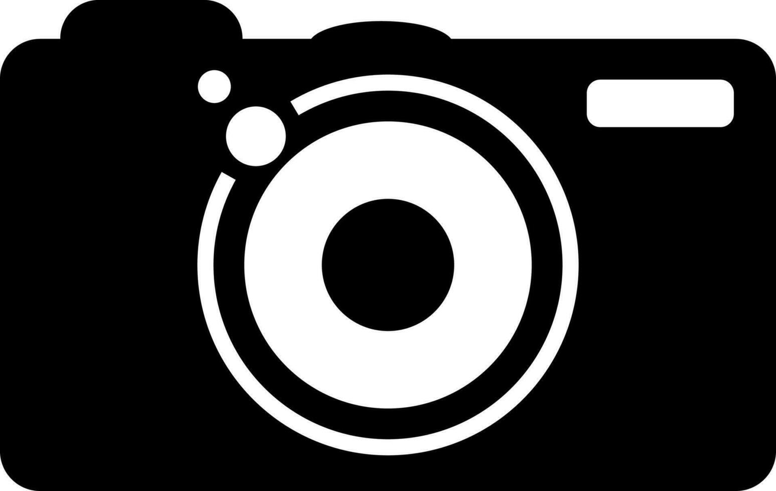 Black and white flat style camera icon. vector