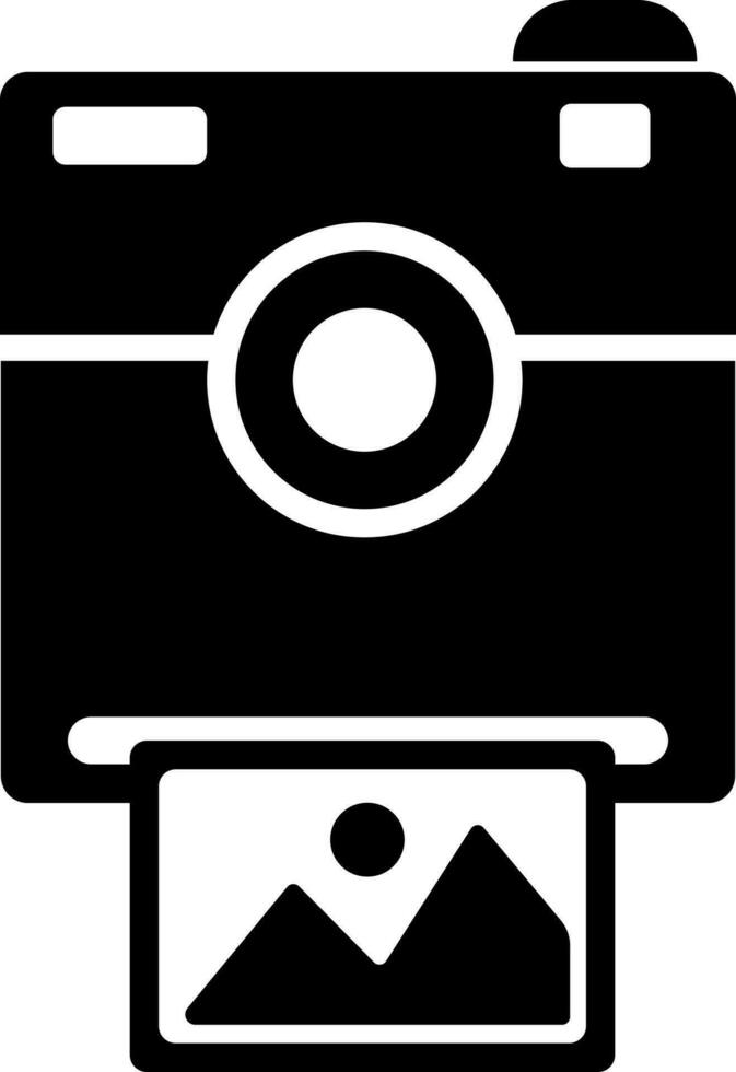 Polaroid in black and white color. vector