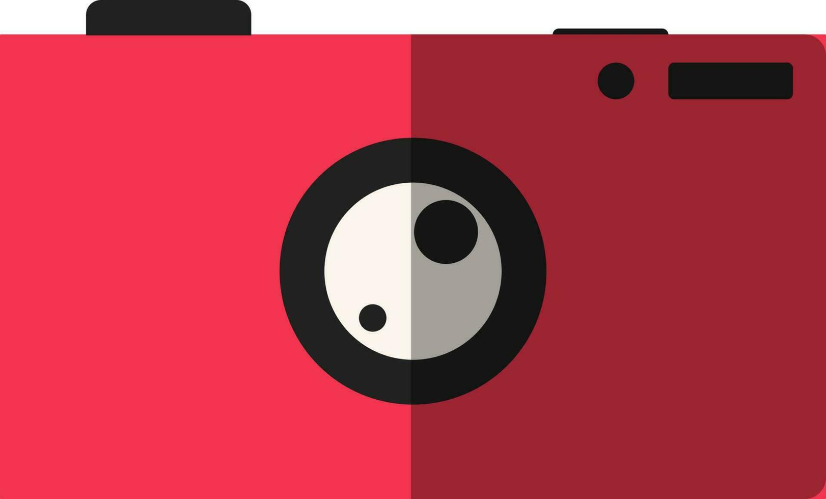 Camera in pink and black color. vector