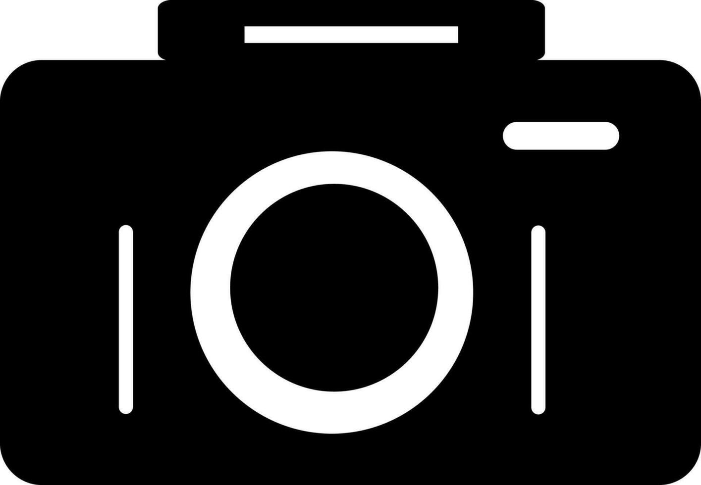 Flat style illustration of a camera. vector