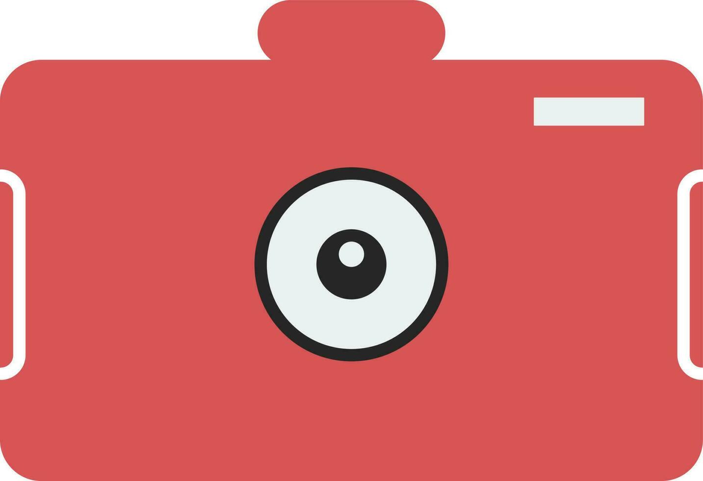 Isolated camera in pink color. vector