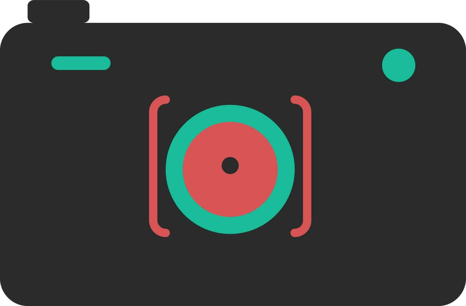 Flat style illustration of a camera. vector