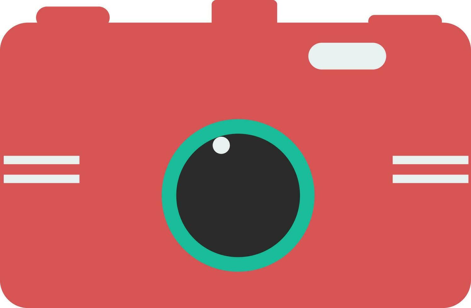 Isolated camera in pink color. vector