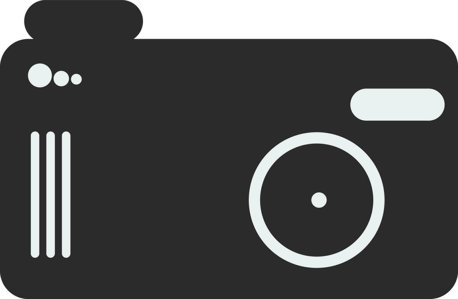 Flat style illustration of a camera. vector