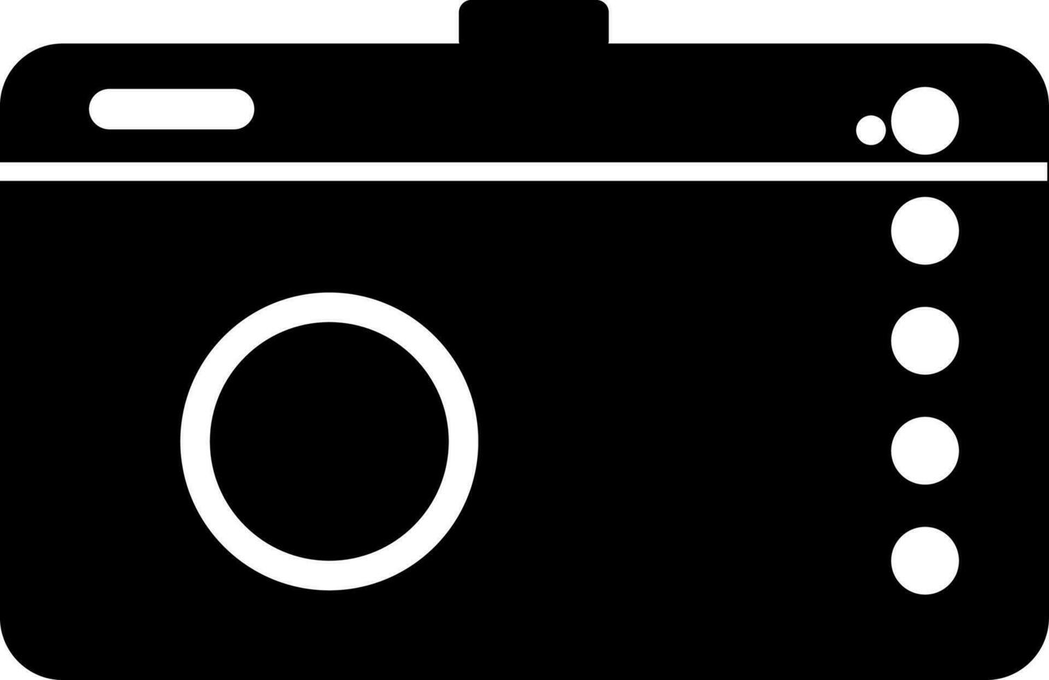 Flat style illustration of a camera. vector