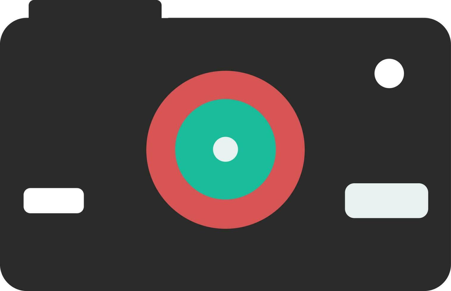 Stylish isolated flat style camera icon. vector