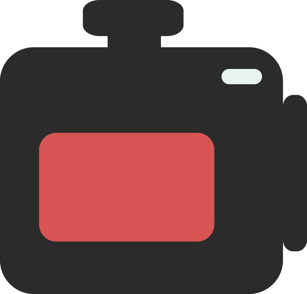 Black and pink video camera icon. vector