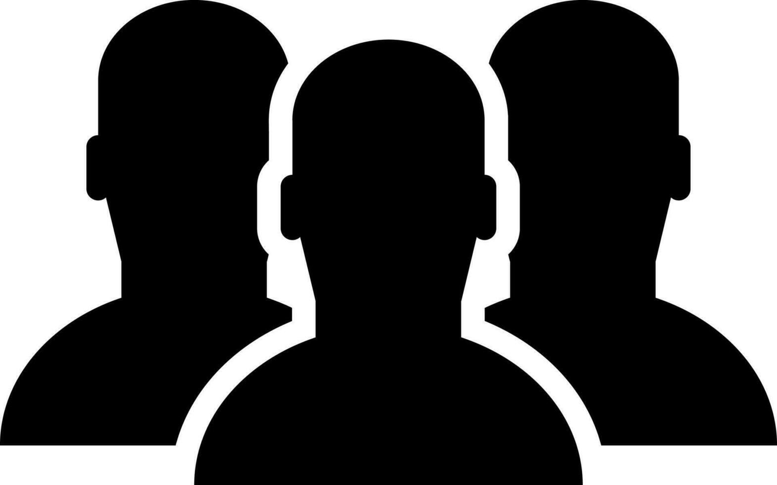 Flat team or group of people icon. vector
