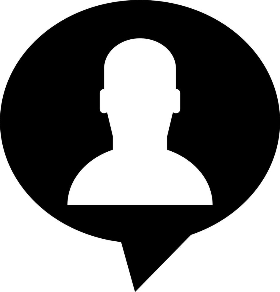 Businessman communication concept icon in flat style. vector