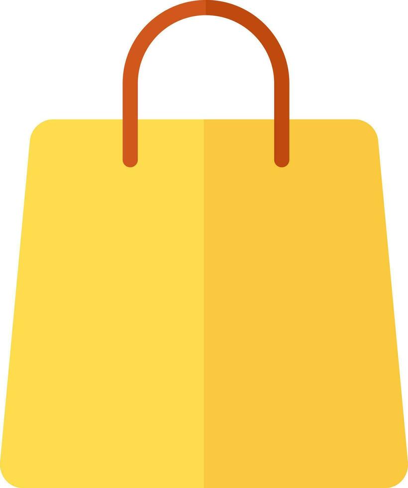Isolated Carry Bag icon in yellow and red color. vector