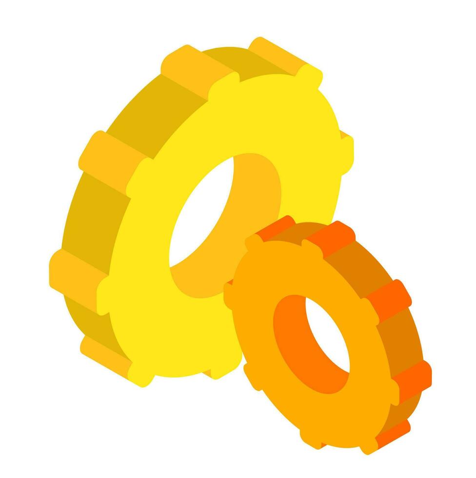 3D illustration of cogwheel element. vector