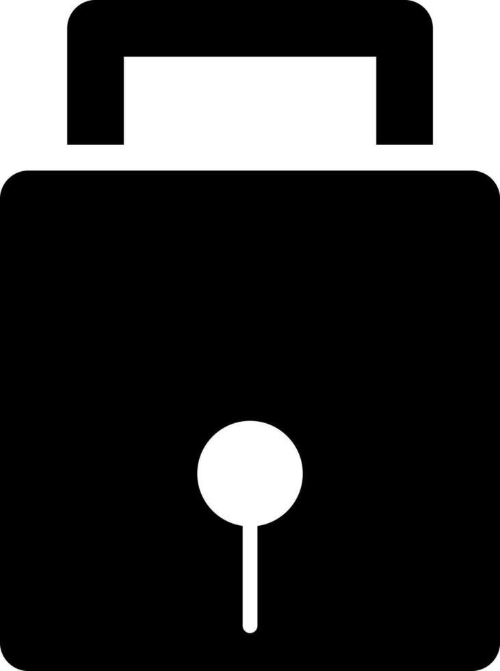plano ilustración de candado icono. vector