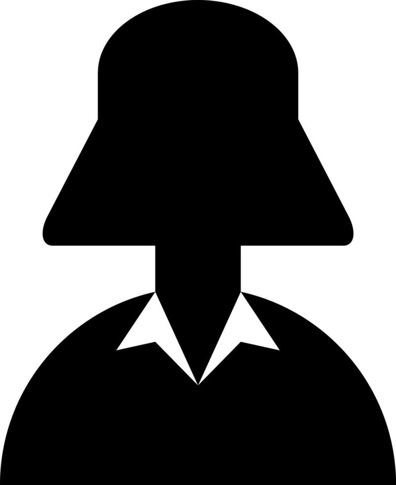 Business woman icon in glyph style. vector