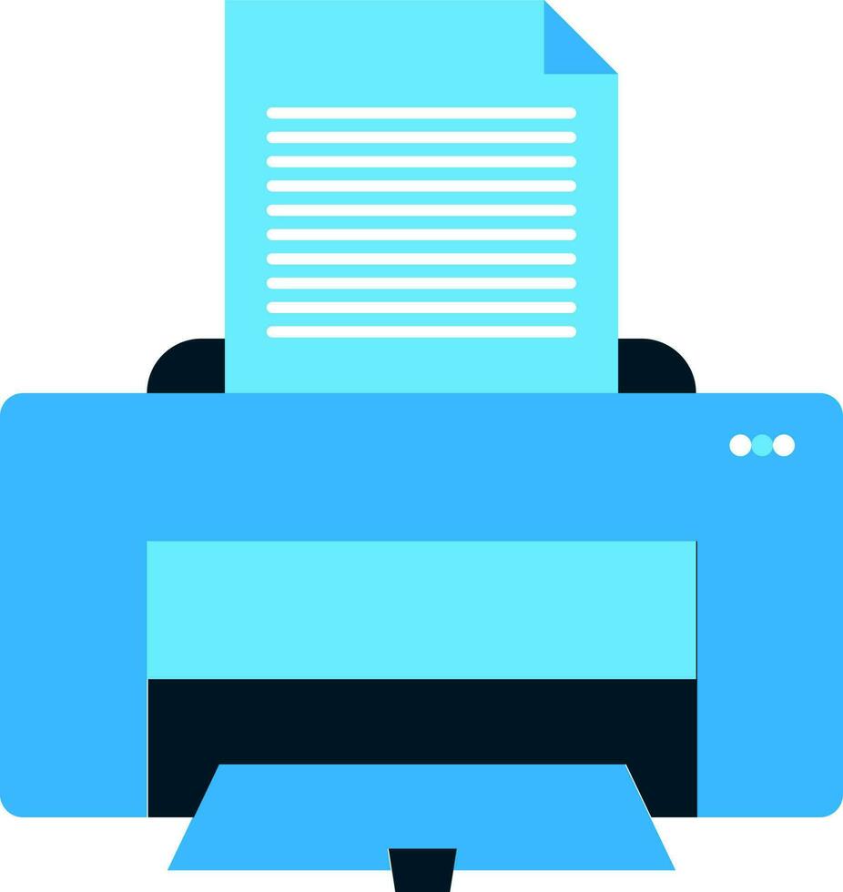 Illustration of printer machine icon. vector