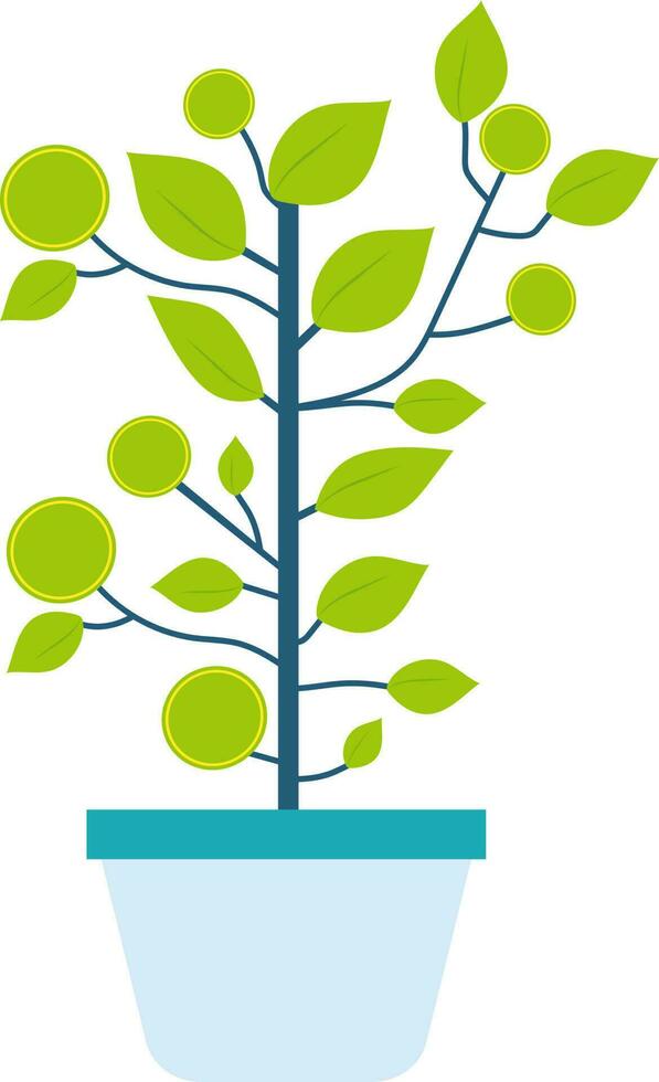 Flat illustration of plant. vector