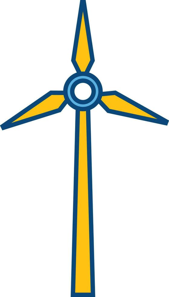 Flat illustration of wind mill. vector