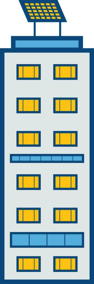 Flat illustration of a building. vector