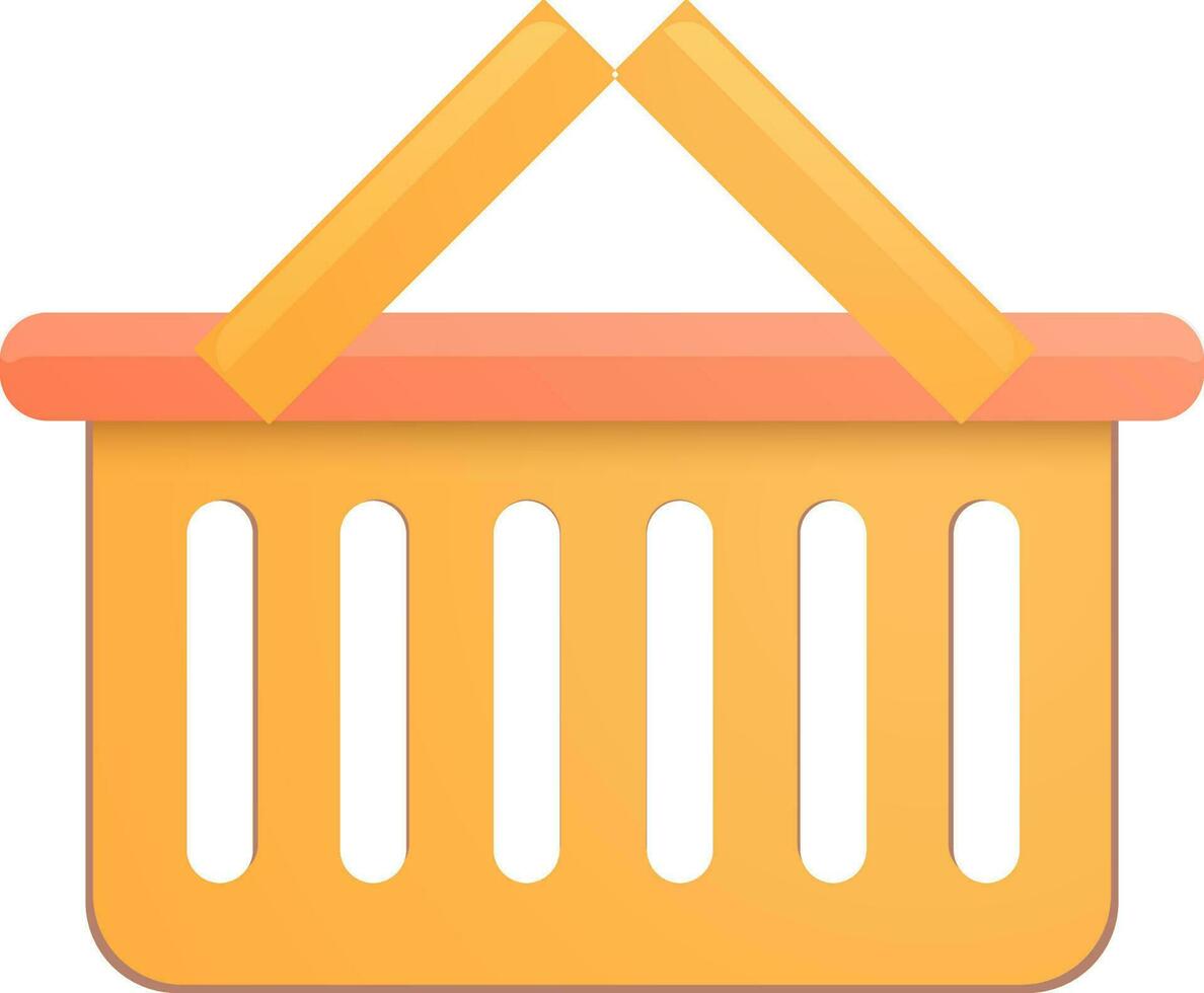 Flat style icon of a shopping basket. vector