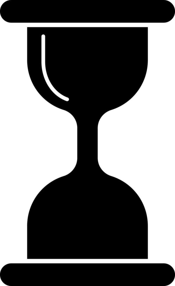 Isolated black sand clock or hourglass icon. vector