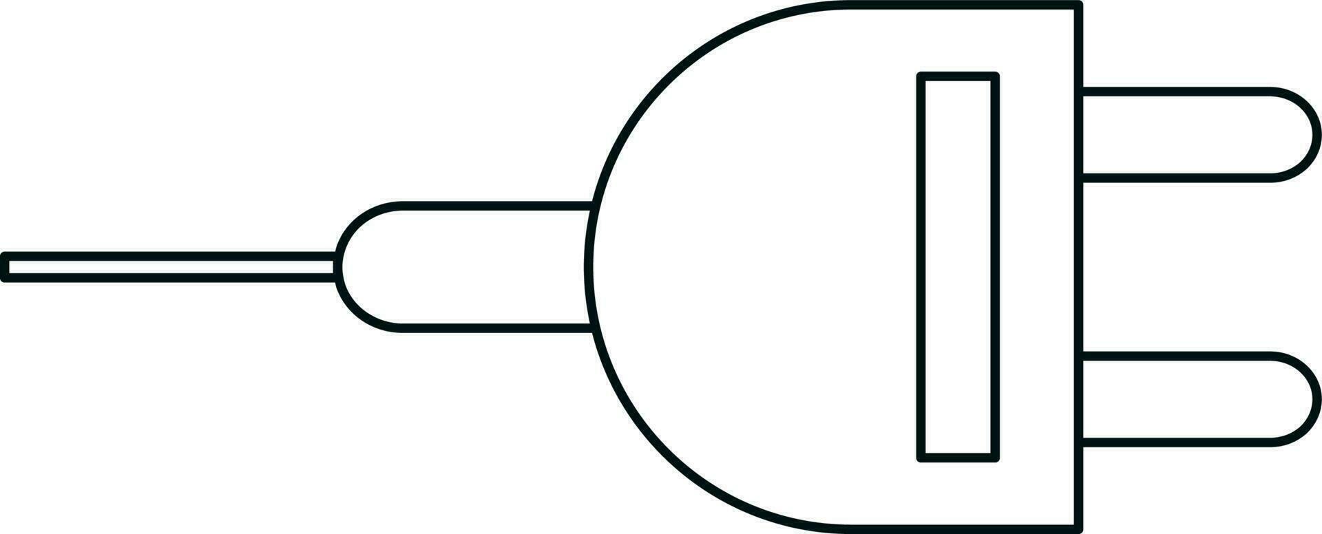 Flat style electric plug. vector