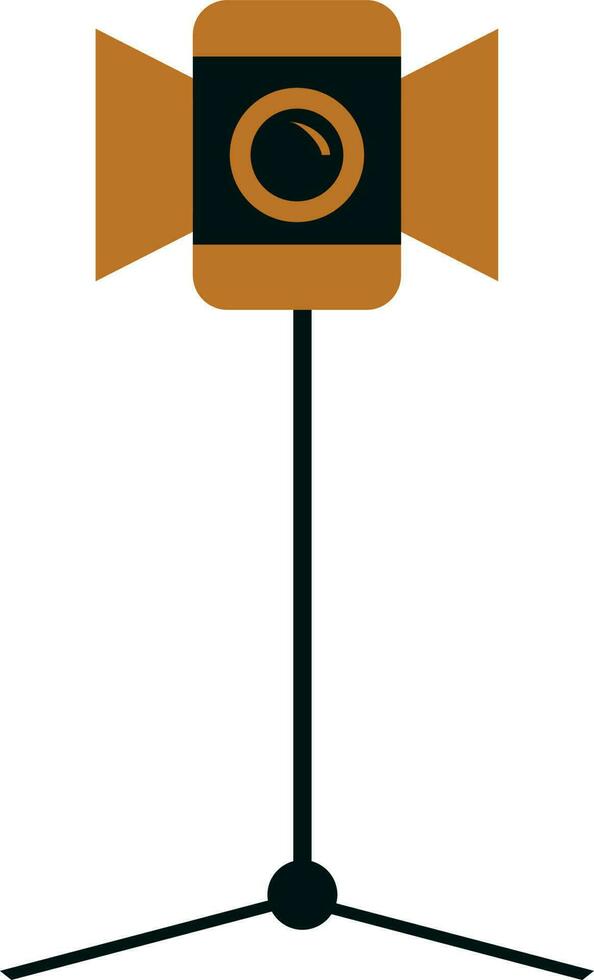 Illustration of spot light with tripod. vector