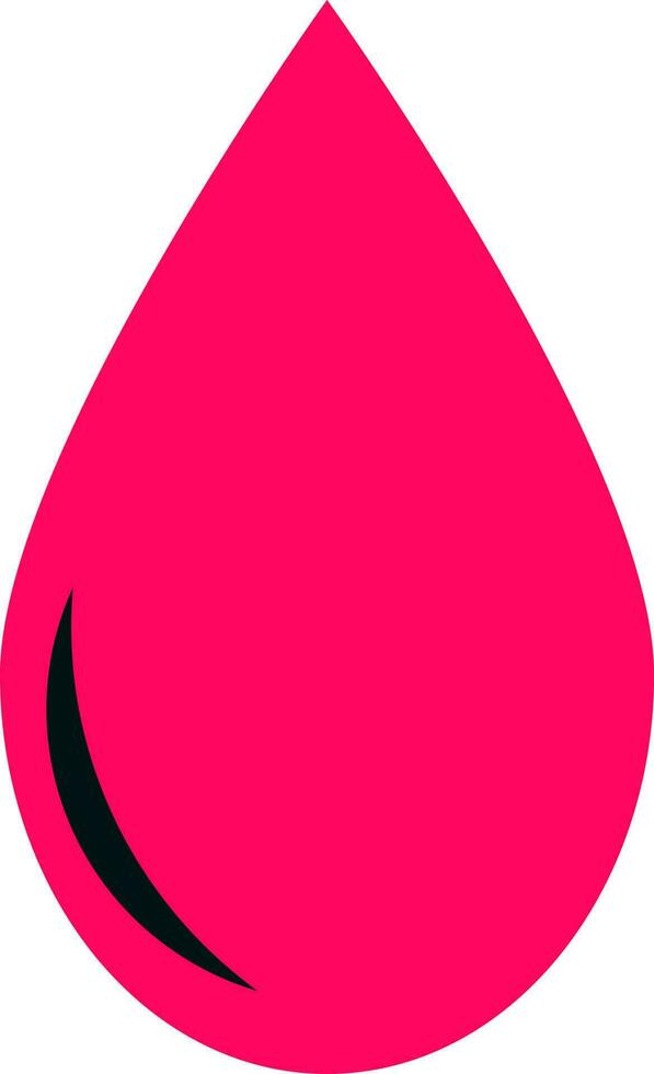 Flat style drop in pink color. vector