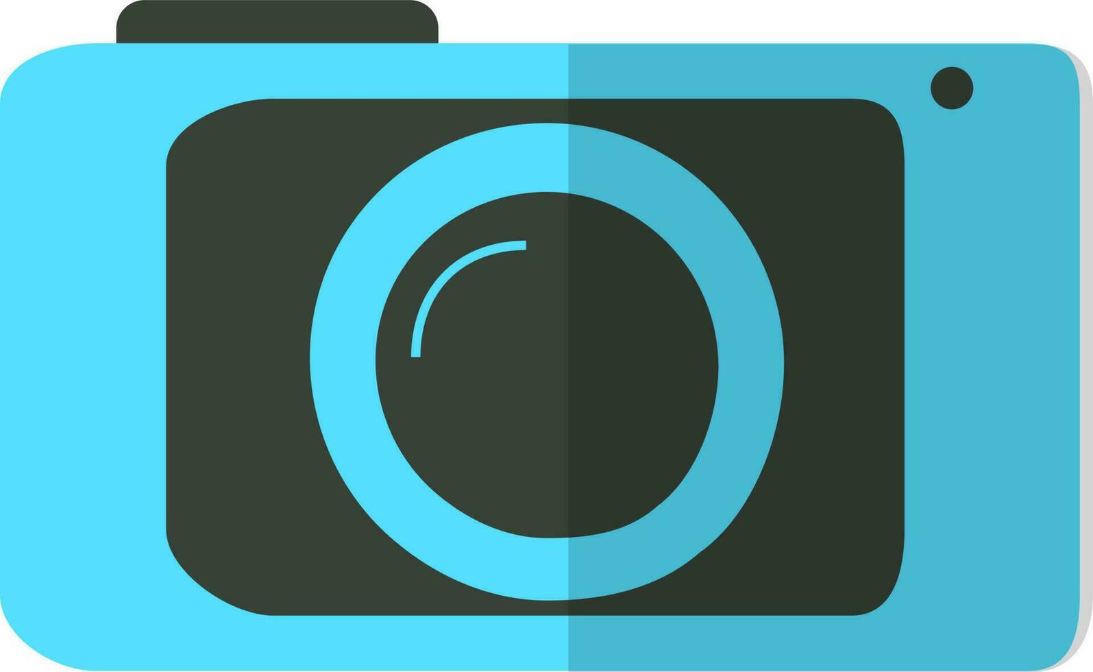 Black and blue digital camera. vector