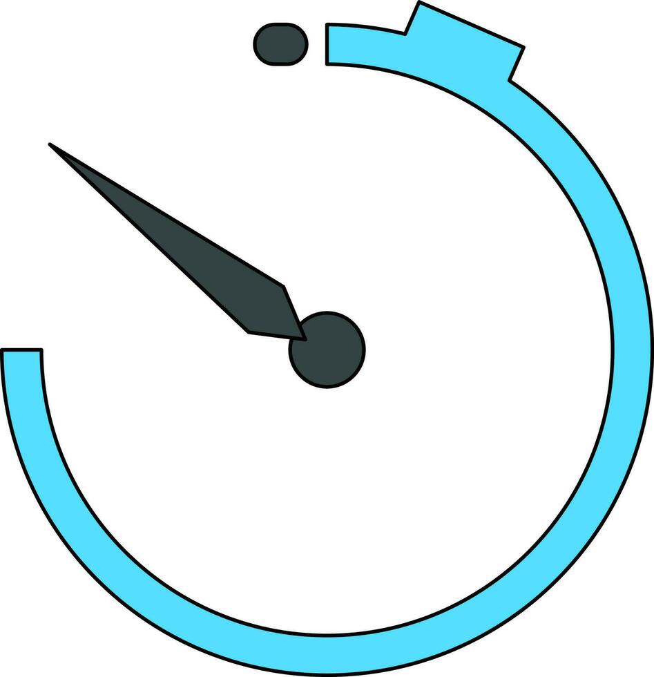 Flat style camera timer icon. vector