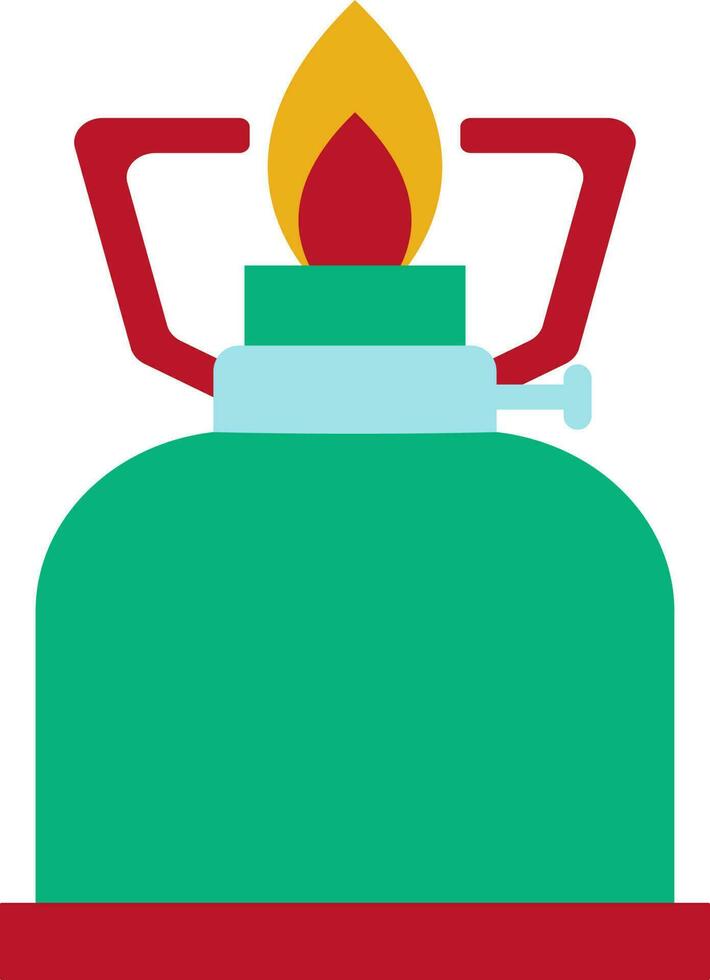 Isolated oil lamp icon. vector