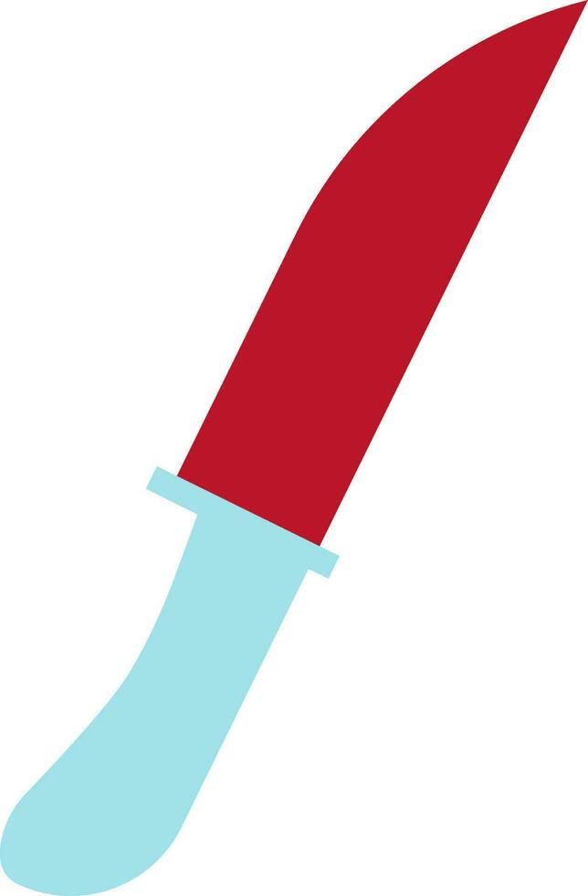 Red and blue knife. vector