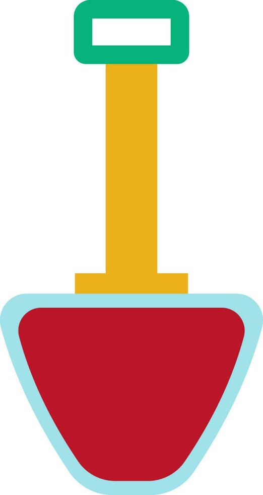 Illustration of a shovel. vector
