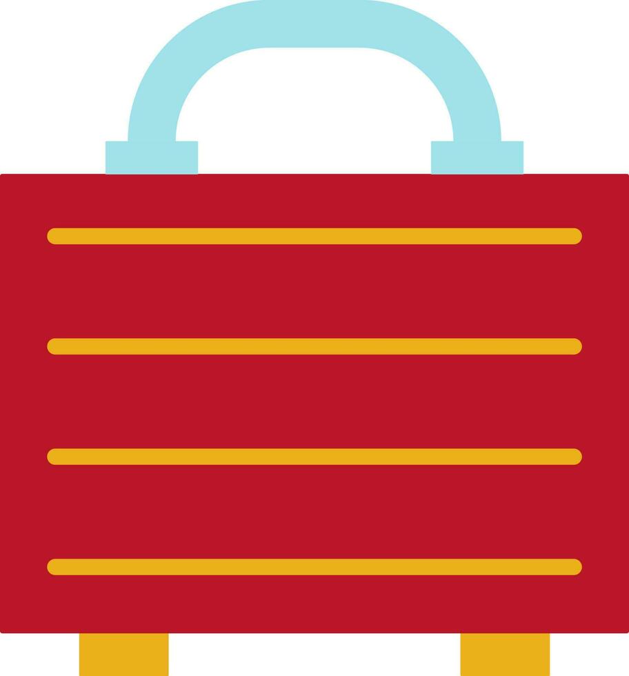 Travelling bag in flat style. vector