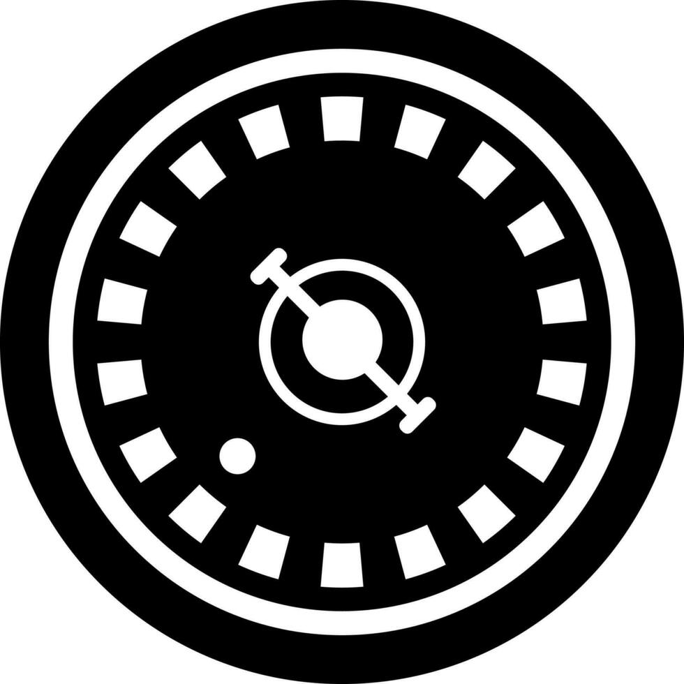 casino ruleta rueda glifo icono. vector