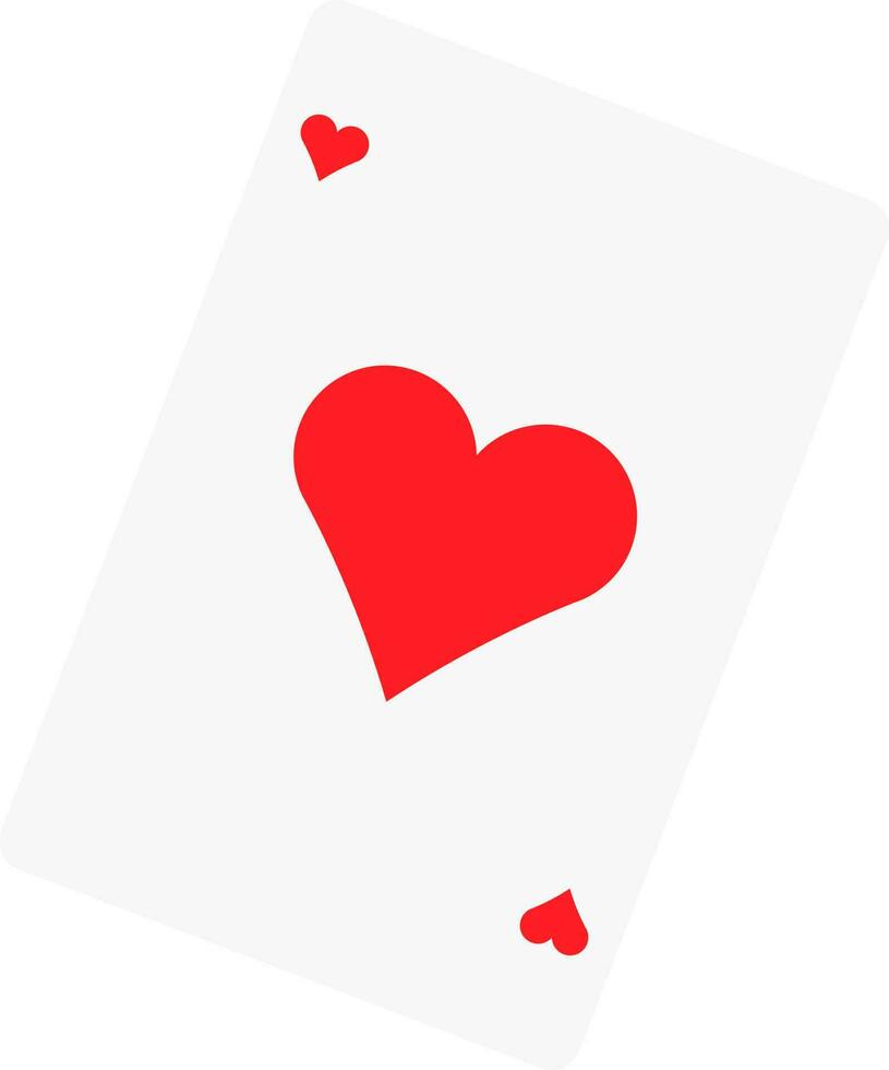 Isolated Ace of Heart icon. vector