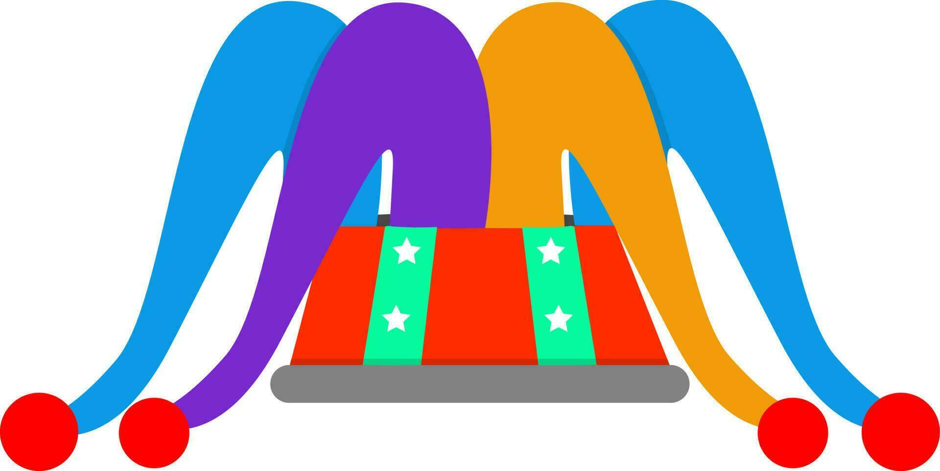 Illustration of jester's hat. vector