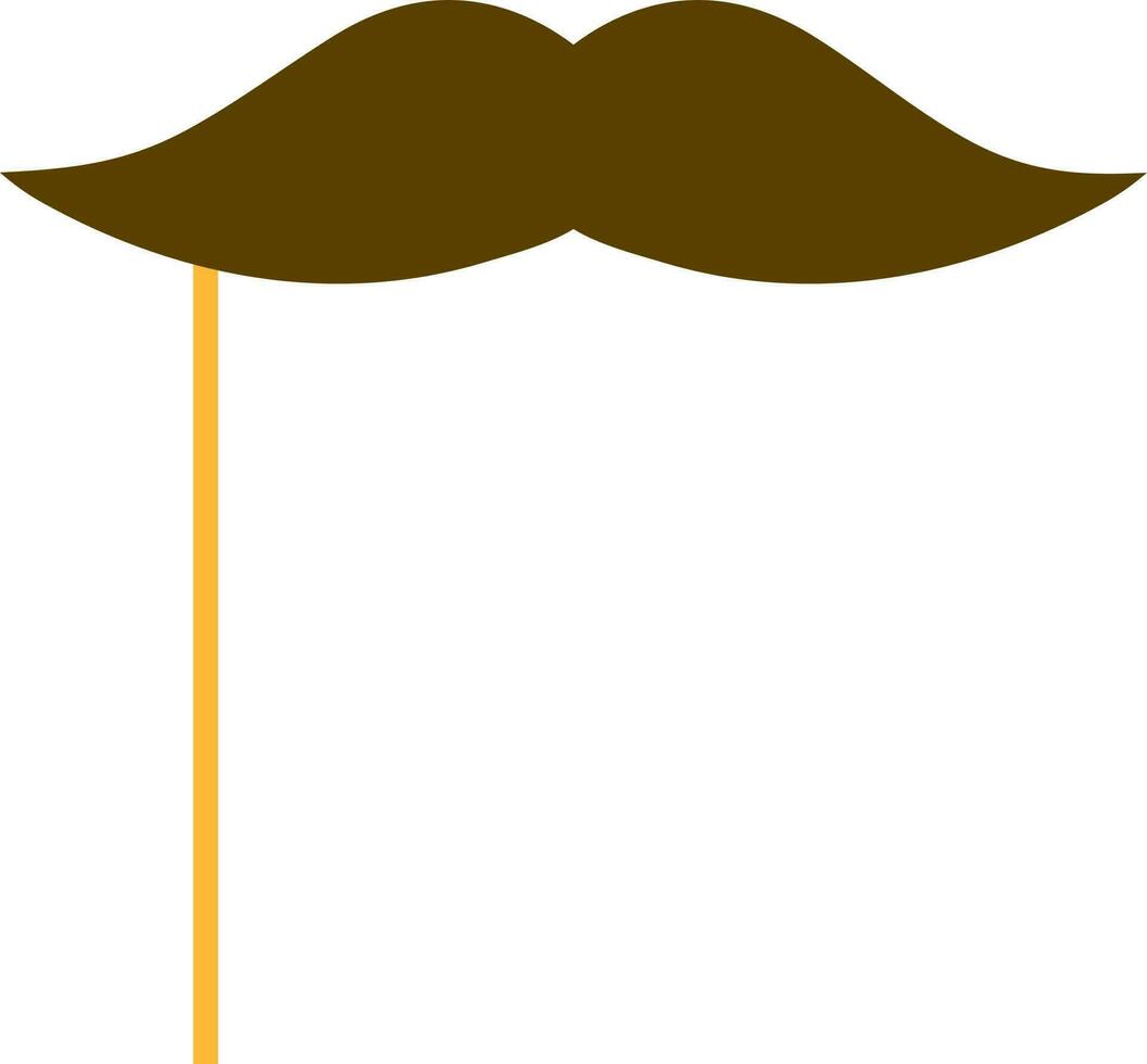 Illustration of Mustache with stick. vector