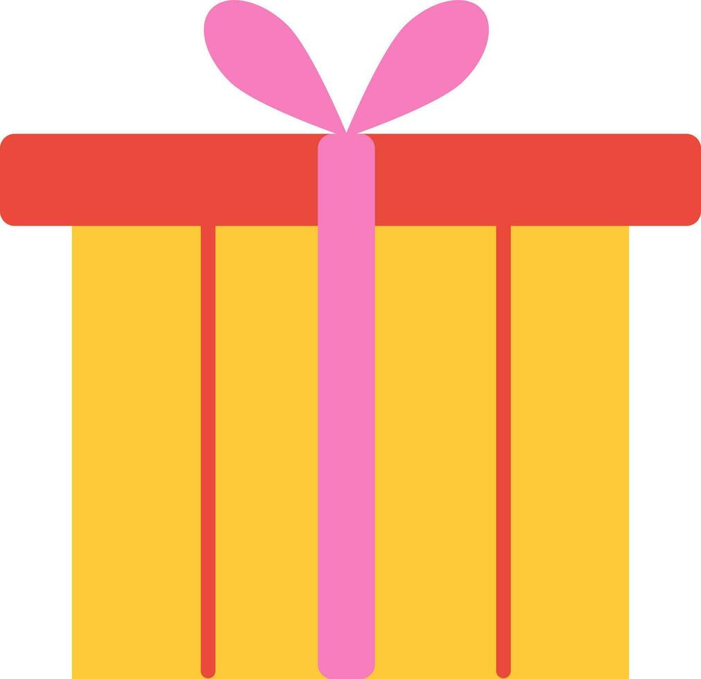 Flat style decorated gift box on background. 24287541 Vector Art at Vecteezy