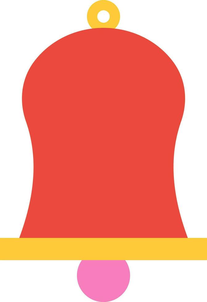 Red and yellow jingle bell on background. vector