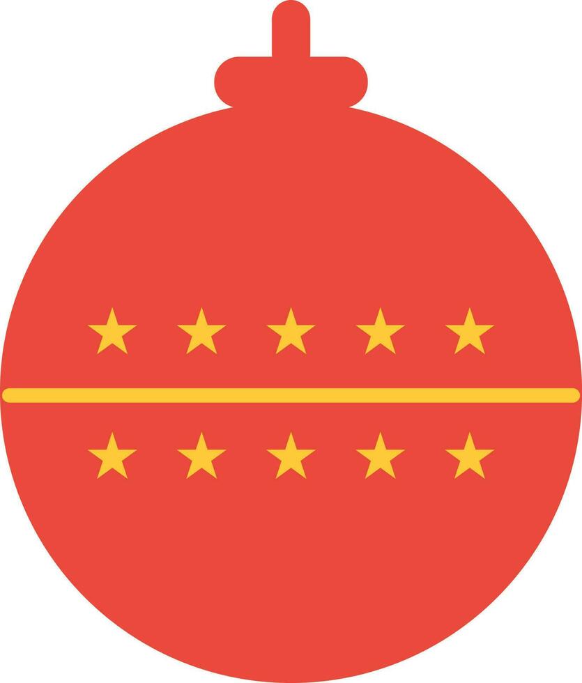 amarillo estrellas decorado rojo pelota. vector