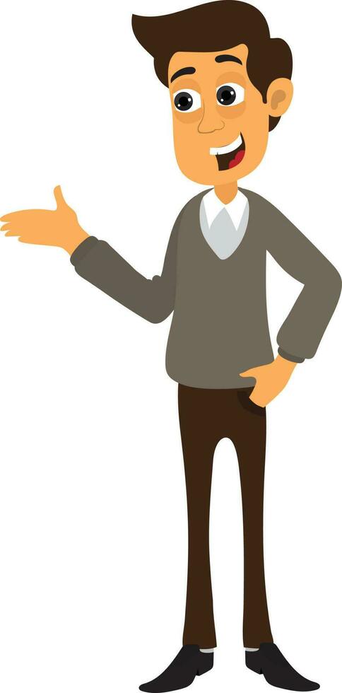 Cartoon character of a businessman. vector