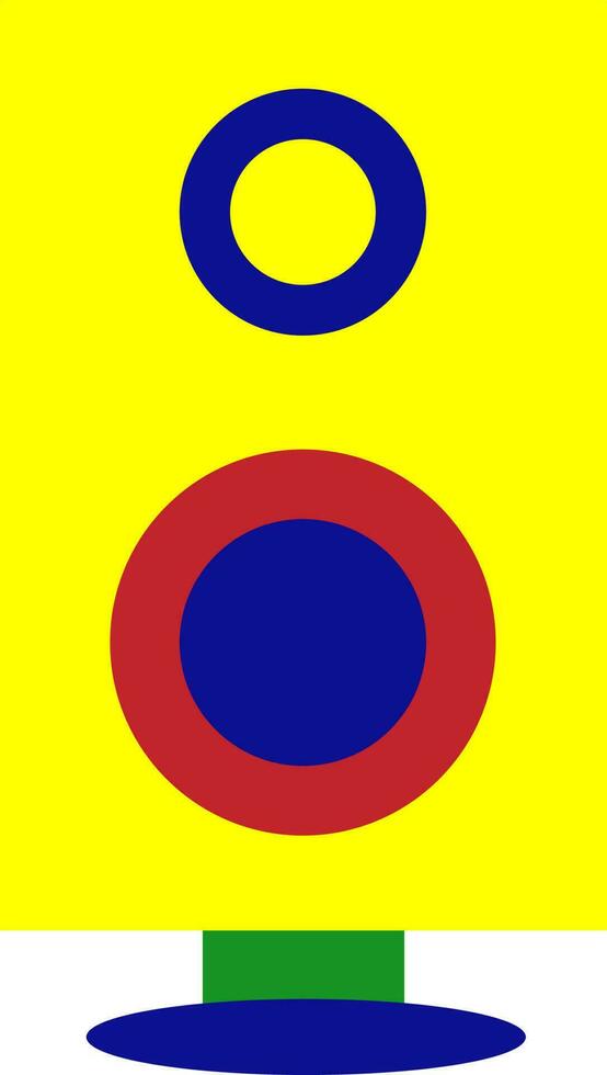 Isolated sound speaker in flat style. vector