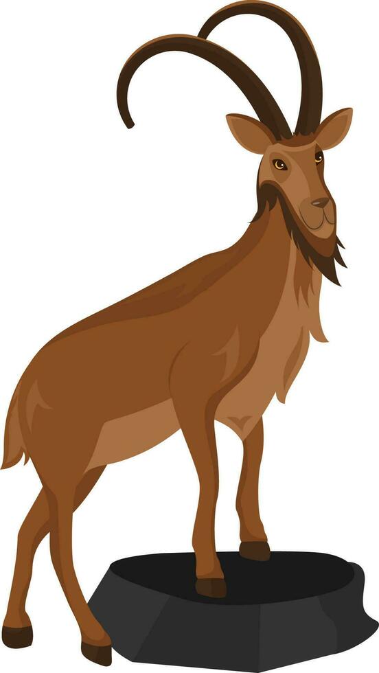 Cartoon of a goat animal on white background. vector