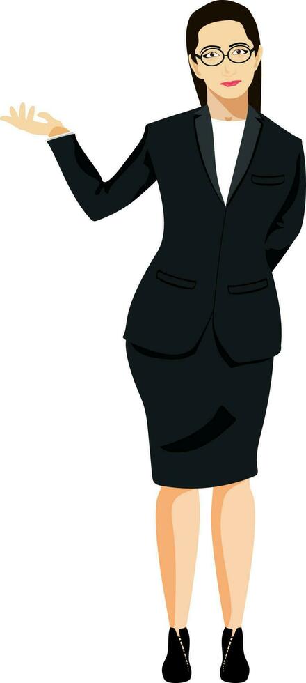 Business woman in standing pose. vector