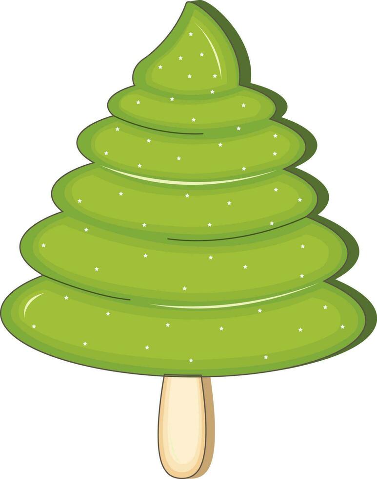 hielo caramelo estilo Navidad árbol. vector