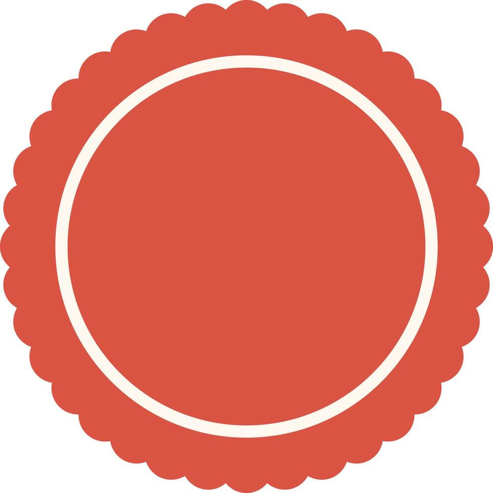Red color label, tag design in flat style. vector