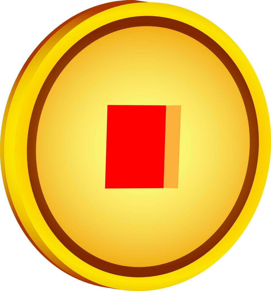 lustroso chino oro moneda. vector