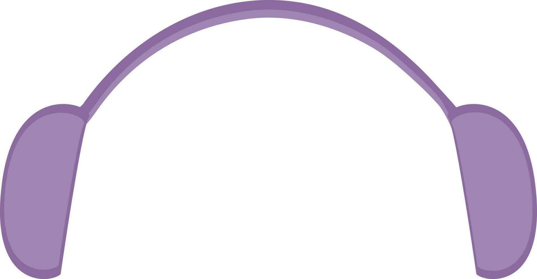 Flat style purple headphone icon. vector