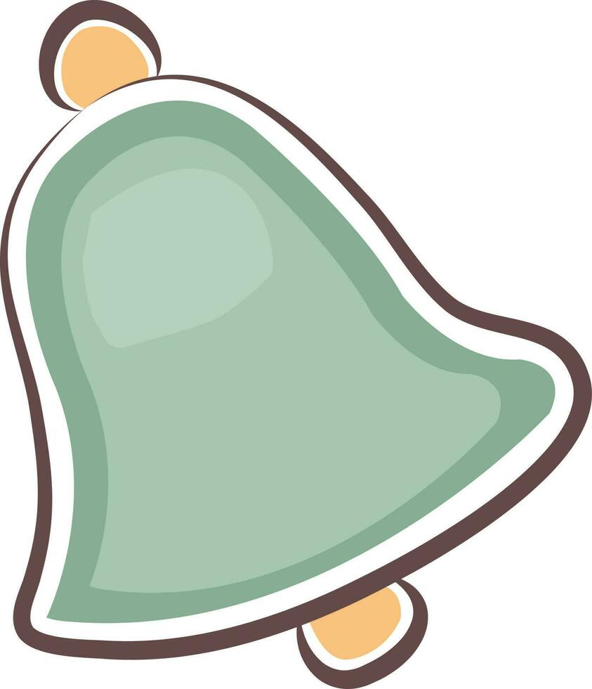 Bell icon in green color. vector